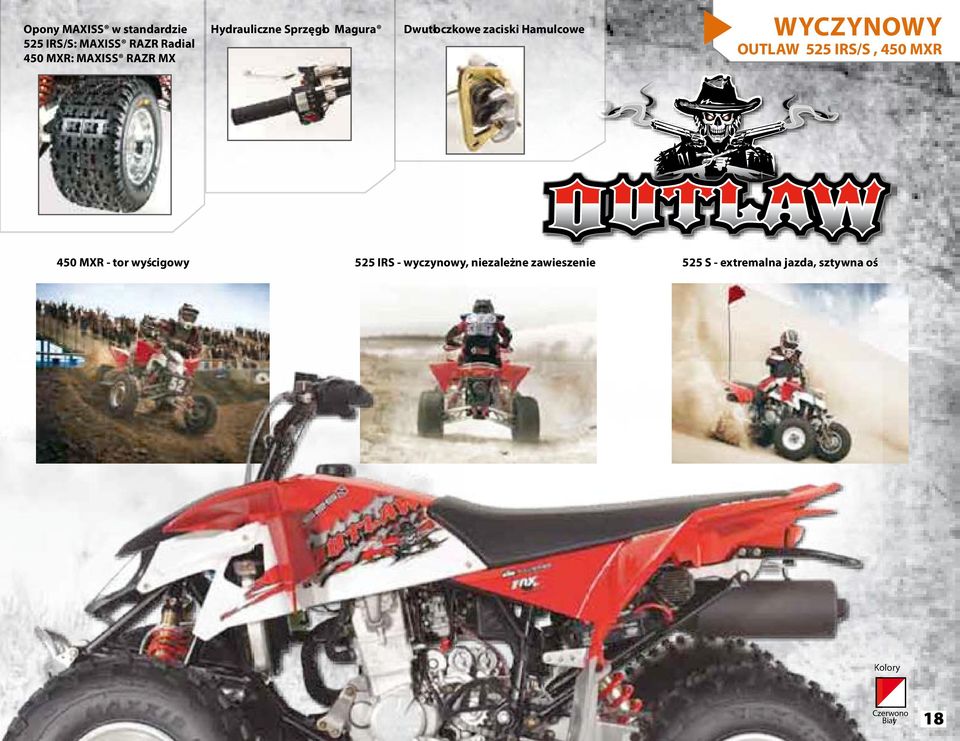 WYCZYNOWY OUTLAW 525 IRS/S, 450 MXR 450 MXR - tor wyścigowy 525 IRS -