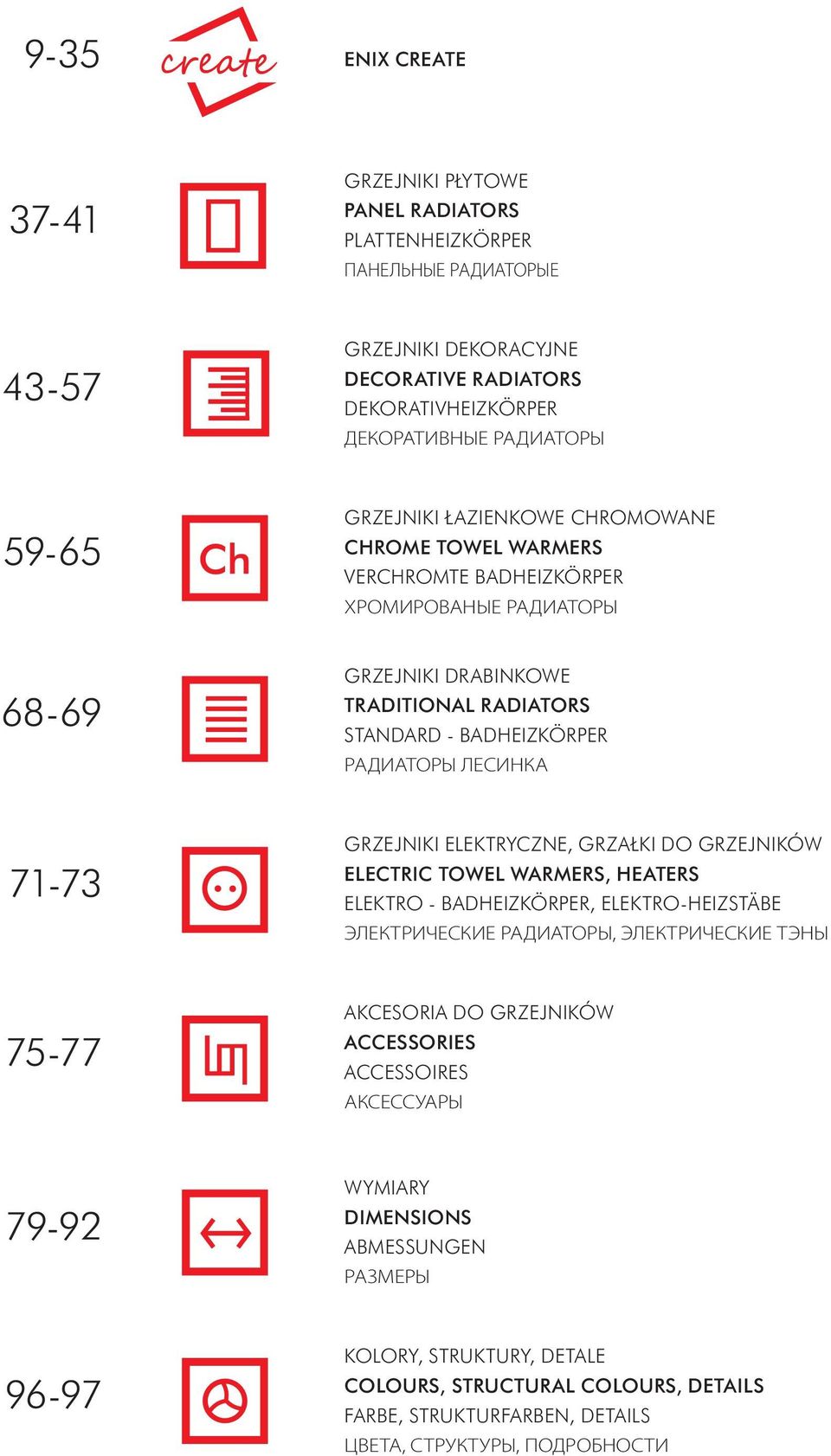 GRZEJNIKI ELEKTRYCZNE, GRZAŁKI DO GRZEJNIKÓW ELECTRIC TOWEL WARMERS, HEATERS ELEKTRO - BADHEIZKÖRPER, ELEKTRO-HEIZSTÄBE ЭЛЕКТРИЧЕСКИЕ РАДИАТОРЫ, ЭЛЕКТРИЧЕСКИЕ ТЭНЫ 75-77 AKCESORIA DO GRZEJNIKÓW