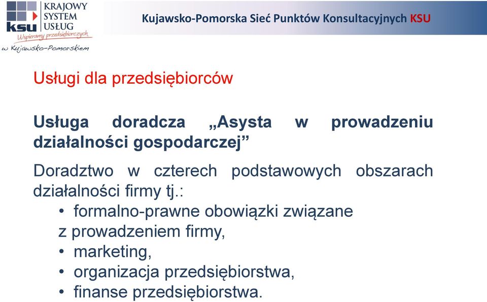 działalności firmy tj.