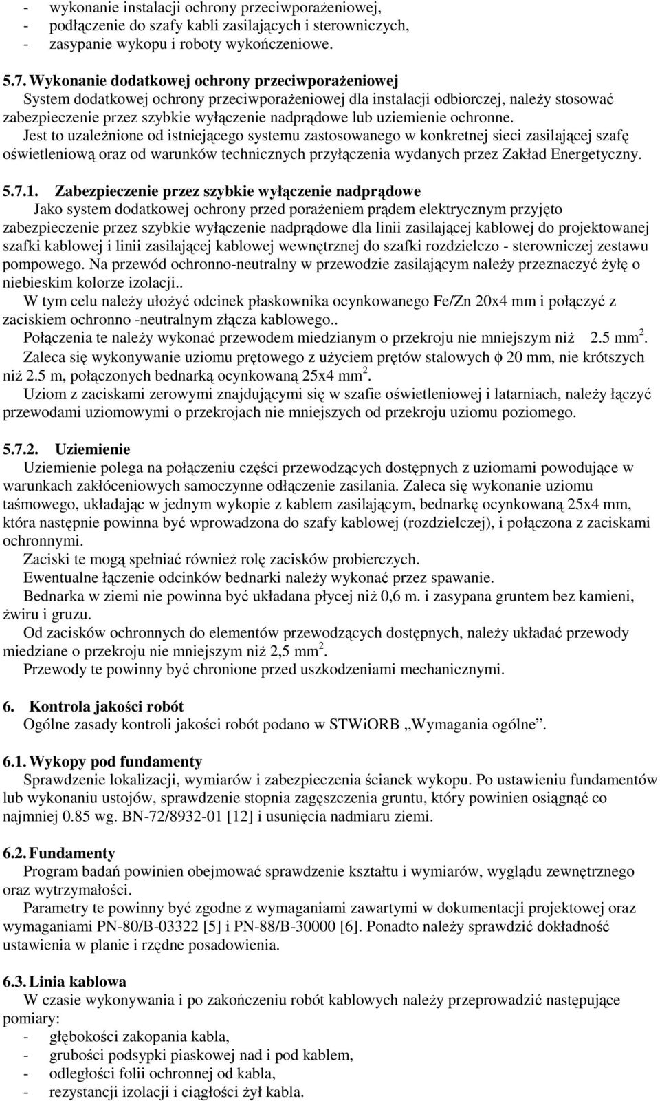 uziemienie ochronne.