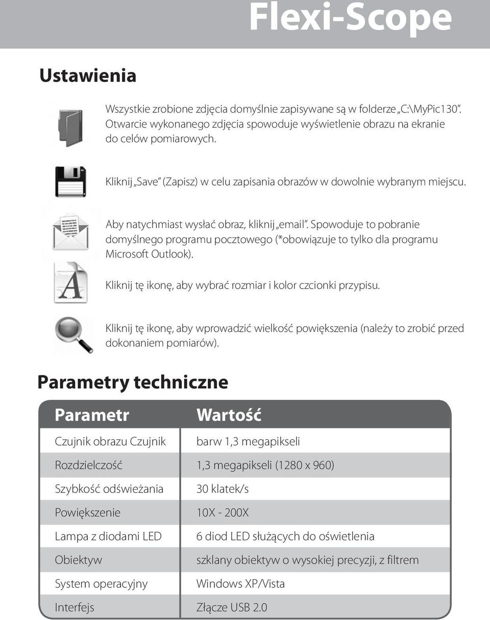 Spowoduje to pobranie domyślnego programu pocztowego (*obowiązuje to tylko dla programu Microsoft Outlook). Kliknij tę ikonę, aby wybrać rozmiar i kolor czcionki przypisu.