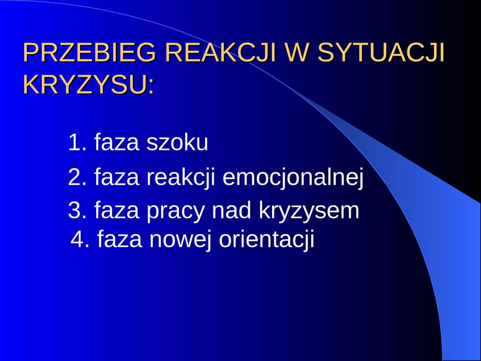 faza reakcji emocjonalnej 3.