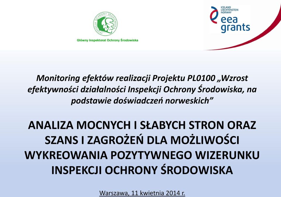 norweskich ANALIZA MOCNYCH I SŁABYCH STRON ORAZ SZANS I ZAGROŻEŃ DLA