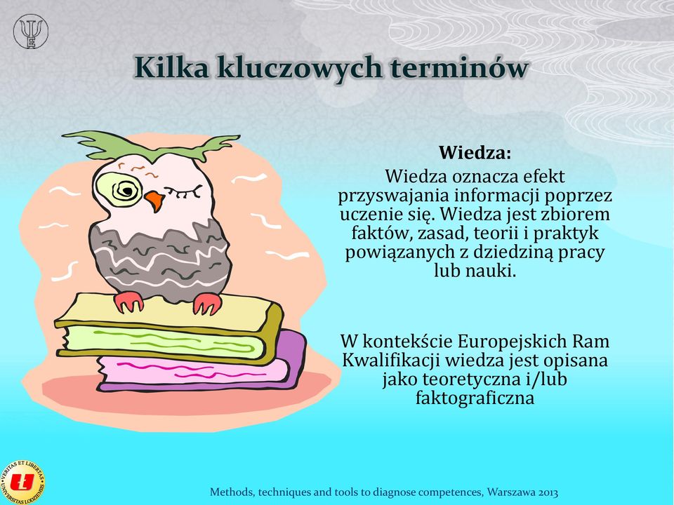 Wiedza jest zbiorem faktów, zasad, teorii i praktyk powiązanych z dziedziną pracy lub