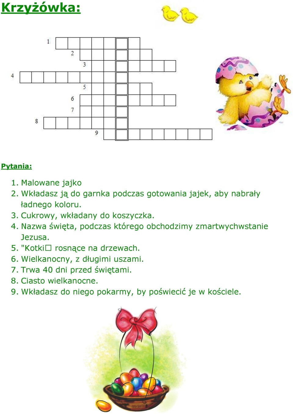 Cukrowy, wkładany do koszyczka. 4.
