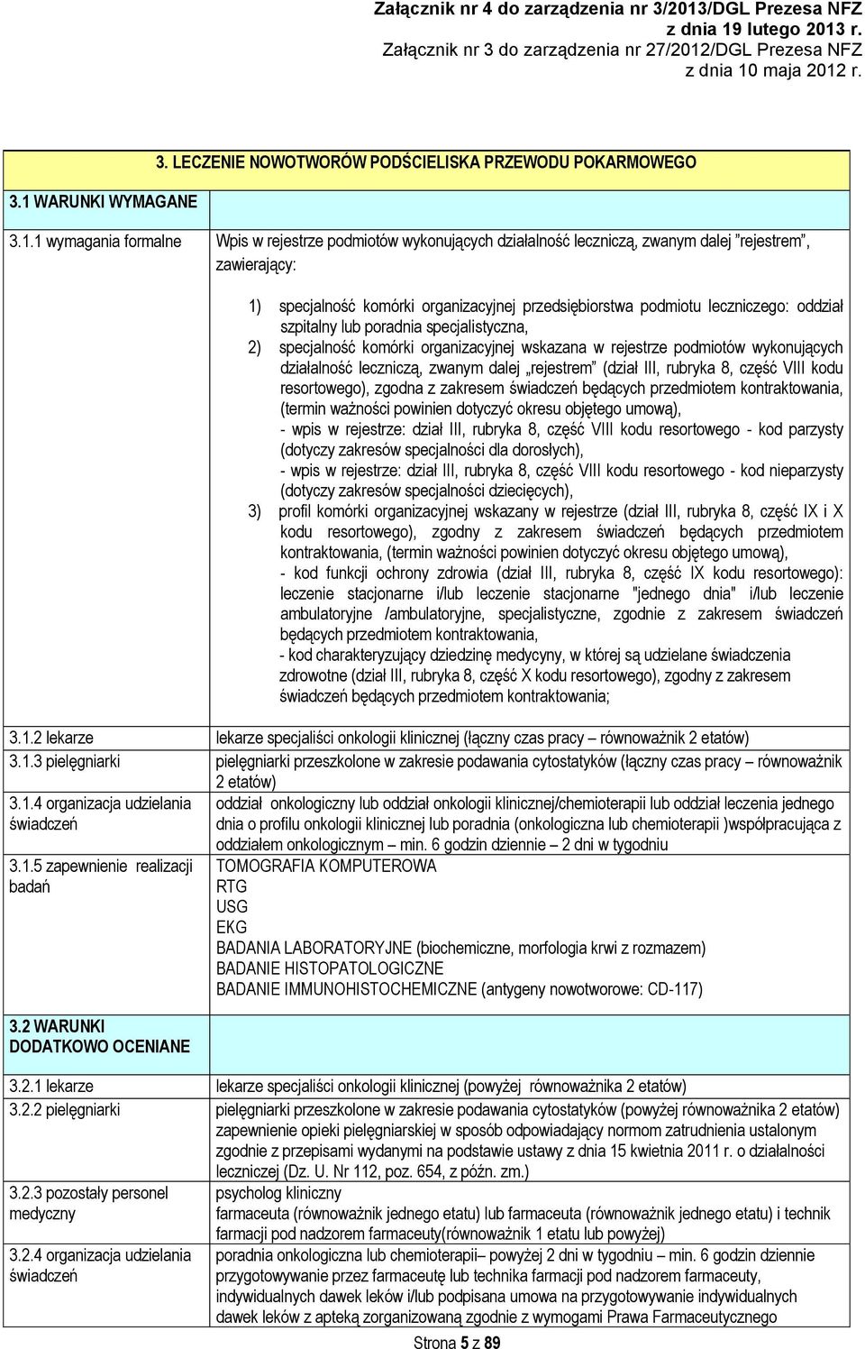 resortowego - kod parzysty (dotyczy zakresów specjalności dla dorosłych), 3) profil komórki organizacyjnej wskazany w rejestrze (dział III, rubryka 8, część IX i X kodu resortowego), zgodny z