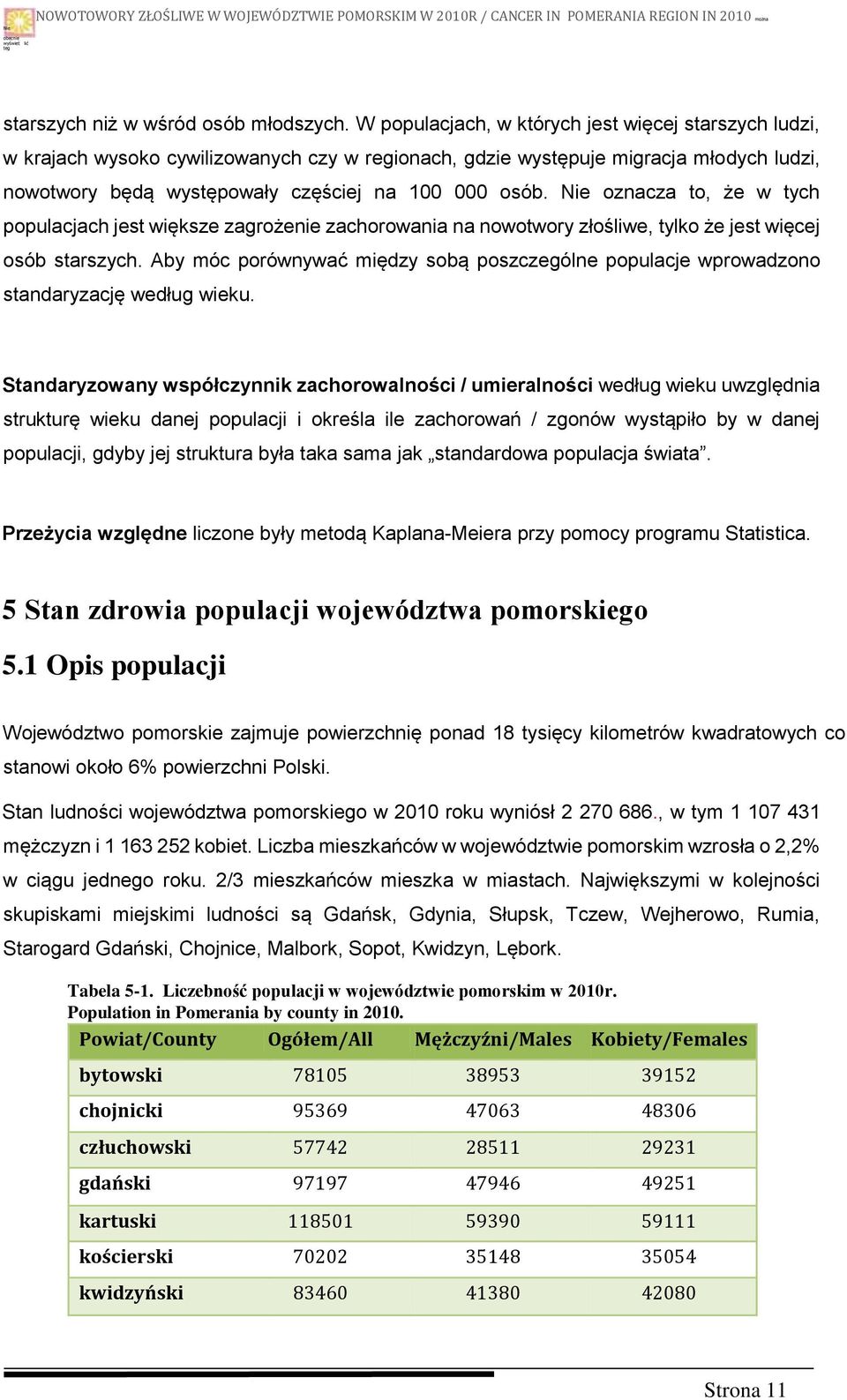 Nie oznacza to, że w tych populacjach jest większe zagrożenie zachorowania na nowotwory złośliwe, tylko że jest więcej osób starszych.