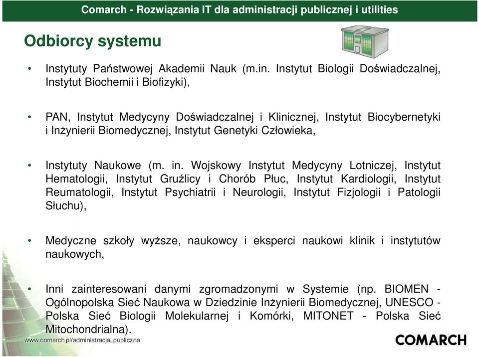 Instytuty Naukowe (m. in.