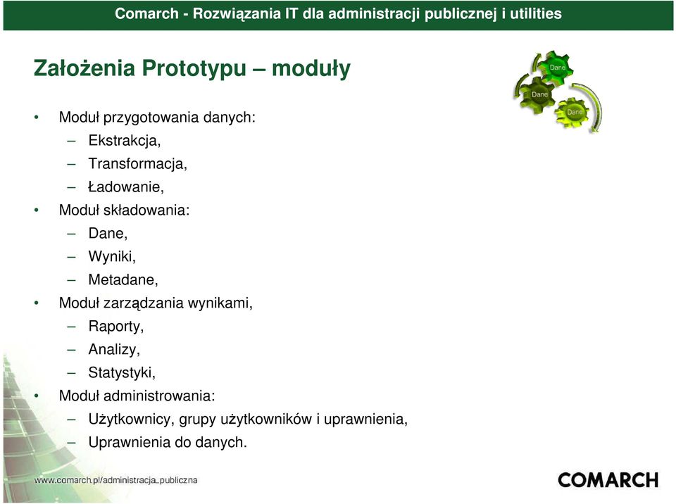 Moduł zarządzania wynikami, Raporty, Analizy, Statystyki, Moduł