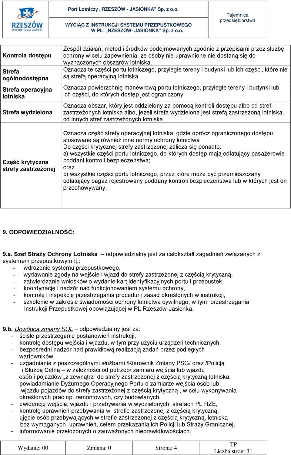 Oznacza te części portu lotniczego, przyległe tereny i budynki lub ich części, które nie są strefą operacyjną lotniska Oznacza powierzchnię manewrową portu lotniczego, przyległe tereny i budynki lub