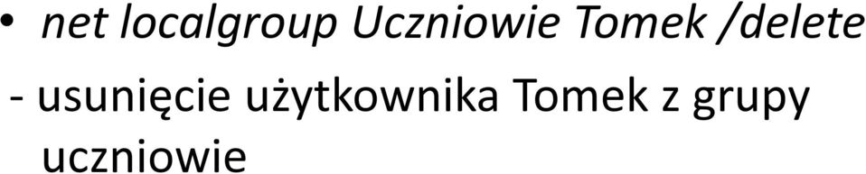 /delete - usunięcie