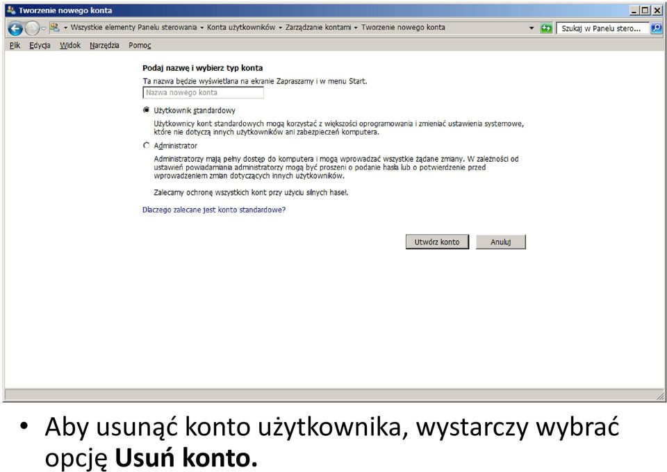 użytkownika,