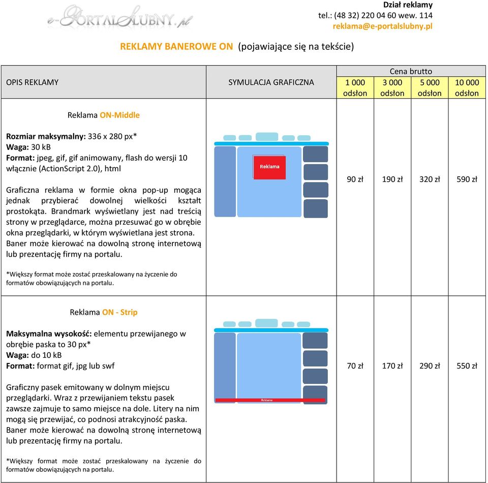 Brandmark wyświetlany jest nad treścią strony w przeglądarce, można przesuwad go w obrębie okna przeglądarki, w którym wyświetlana jest strona.