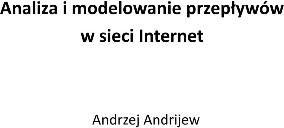 przepływów w