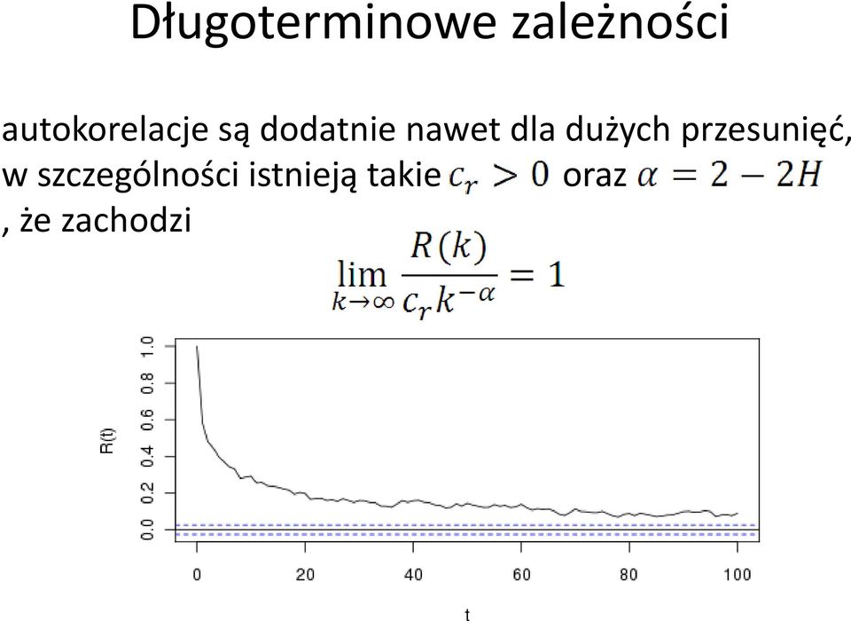 dla dużych przesunięd, w