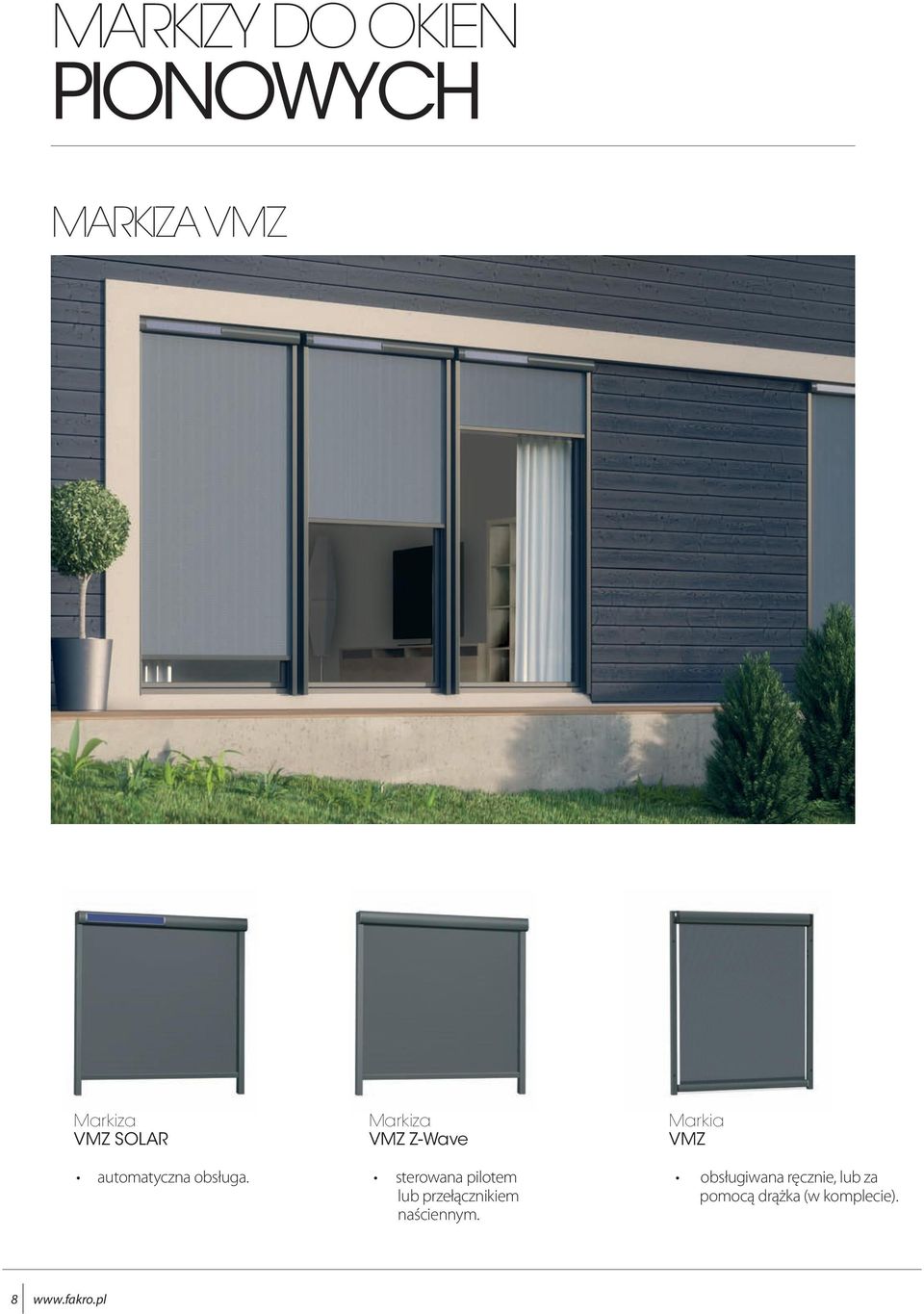Markiza VMZ Z-Wave sterowana pilotem lub