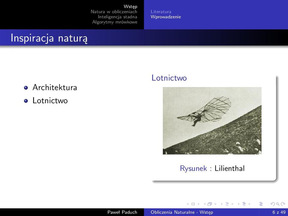 Lotnictwo Rysunek : Lilienthal