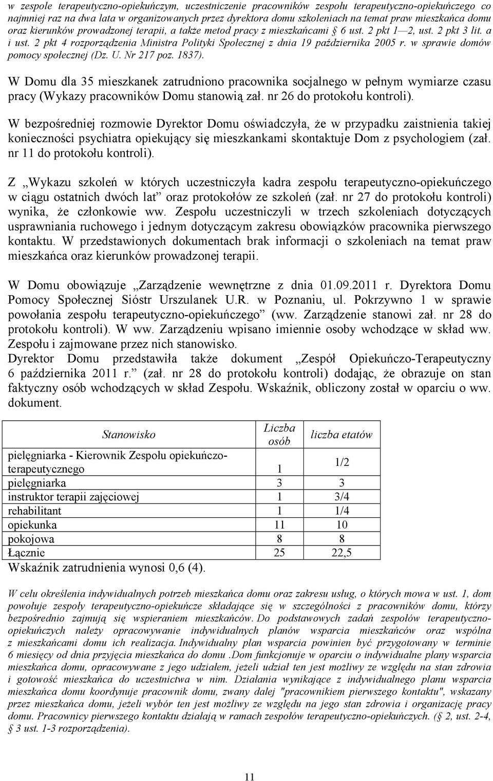 2 pkt 4 rozporządzenia Ministra Polityki Społecznej z dnia 19 października 2005 r. w sprawie domów pomocy społecznej (Dz. U. Nr 217 poz. 1837).
