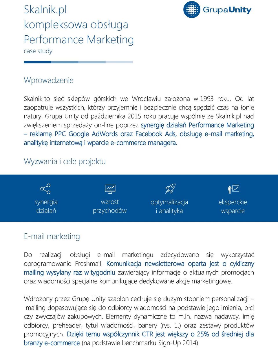 pl nad zwiększeniem sprzedaży on-line poprzez synergię działań Performance Marketing reklamę PPC Google AdWords oraz Facebook Ads, obsługę e-mail marketing, analitykę internetową i wparcie e-commerce