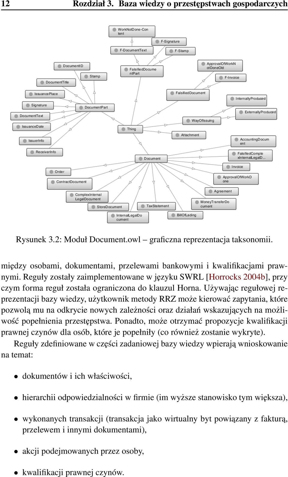 Używając regułowej reprezentacji bazy wiedzy, użytkownik metody RRZ może kierować zapytania, które pozwolą mu na odkrycie nowych zależności oraz działań wskazujących na możliwość popełnienia