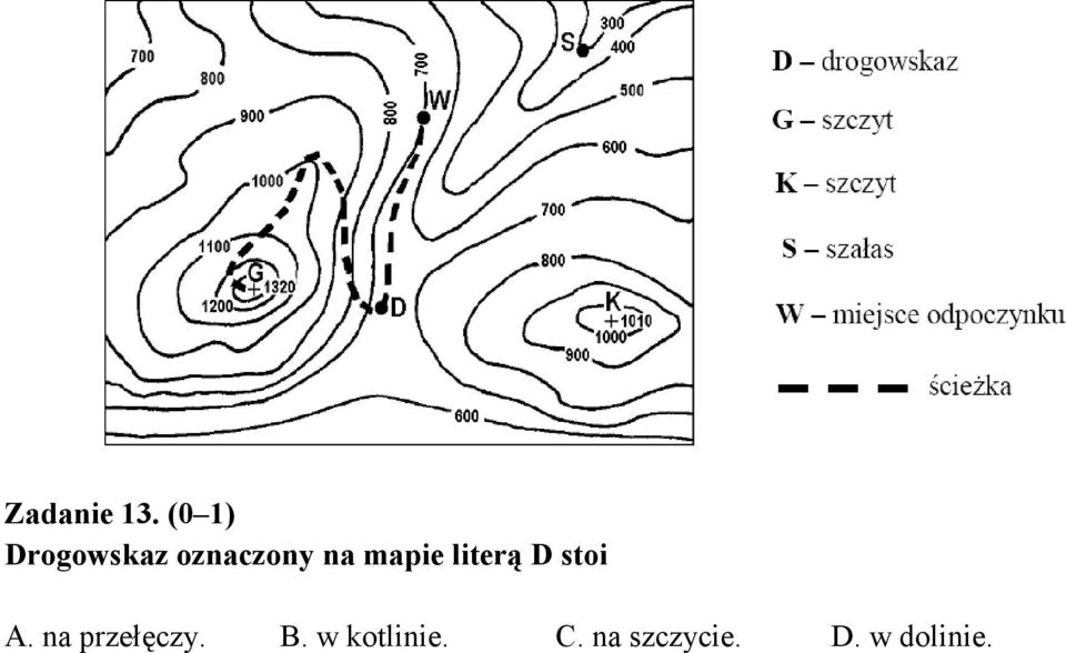 mapie literą D stoi A.