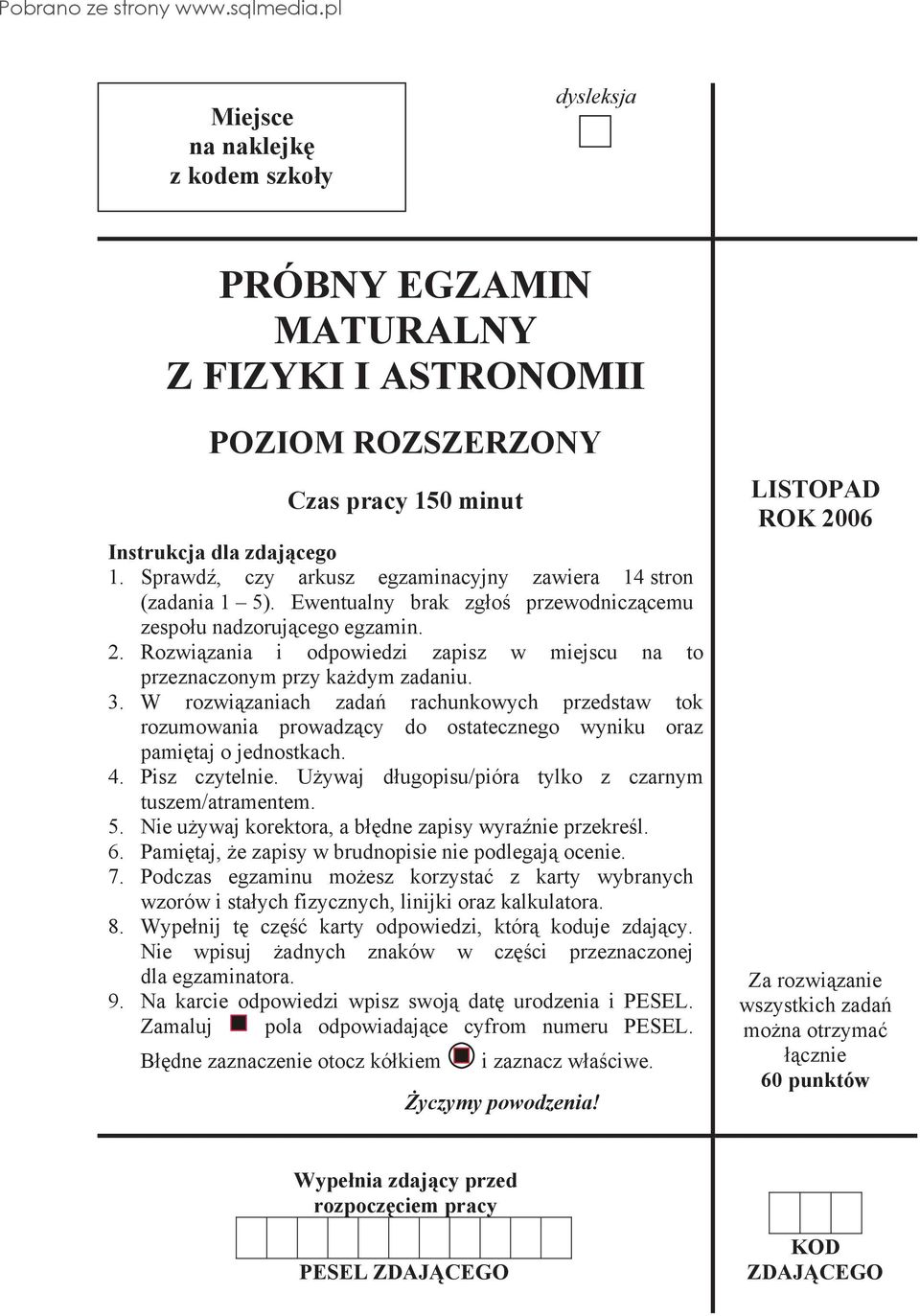 Rozwi zania i odpowiedzi zapisz w miejscu na to przeznaczonym przy ka dym zadaniu. 3.