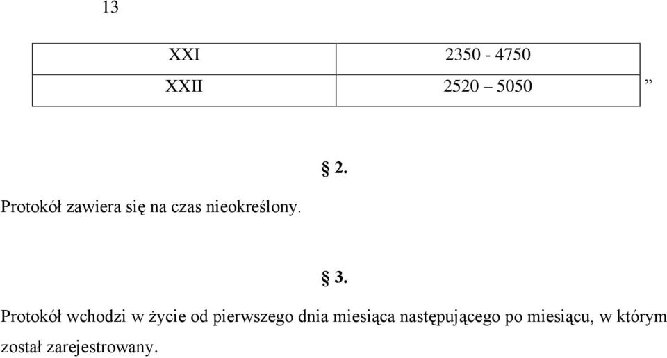 Protokół wchodzi w życie od pierwszego dnia