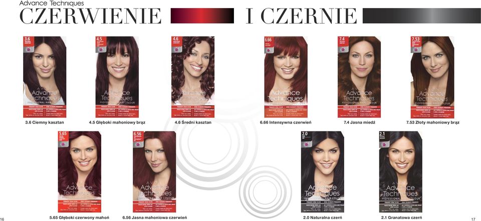 66 Intensywna czerwień 7.4 Jasna miedź 7.