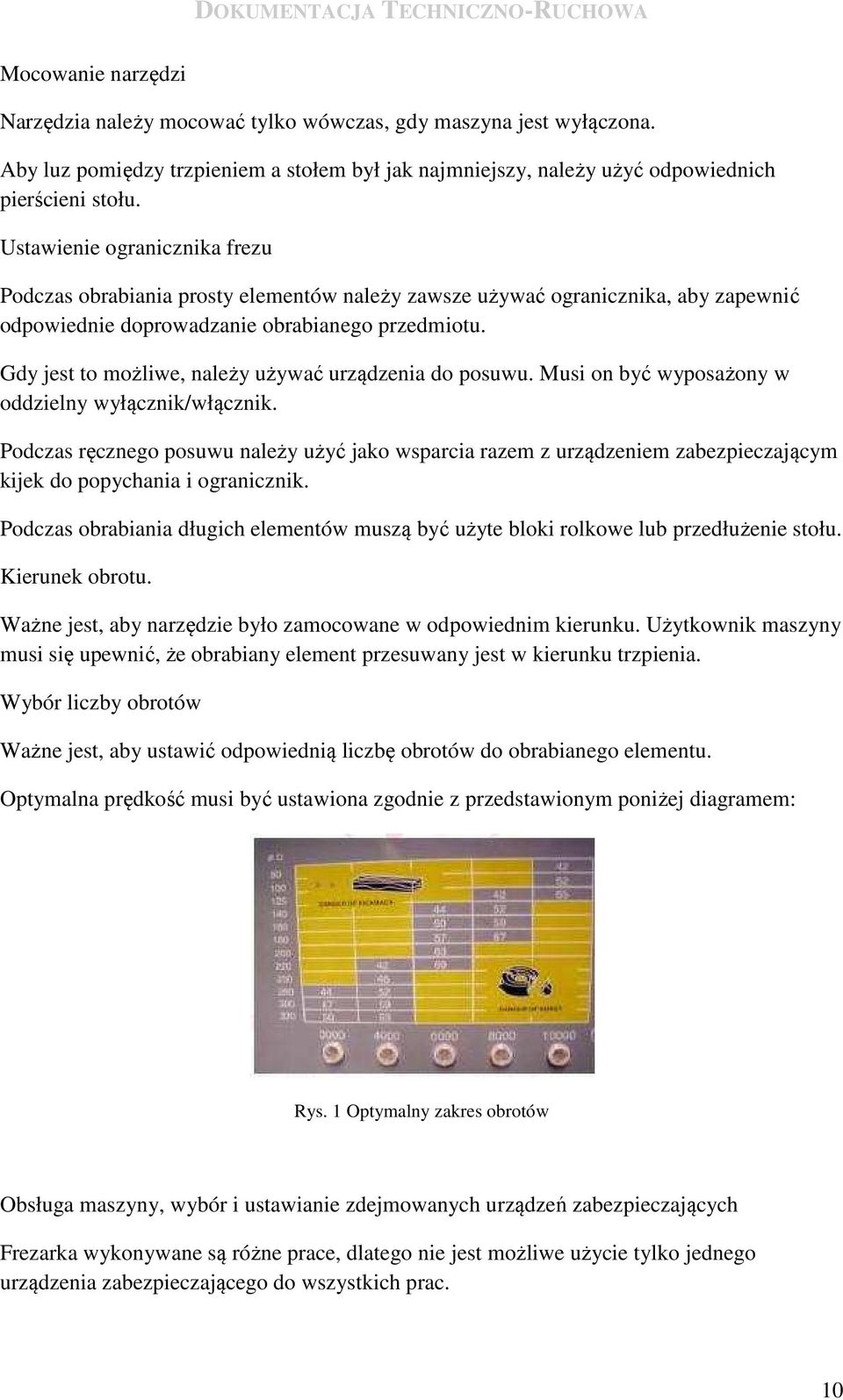Gdy jest to możliwe, należy używać urządzenia do posuwu. Musi on być wyposażony w oddzielny wyłącznik/włącznik.