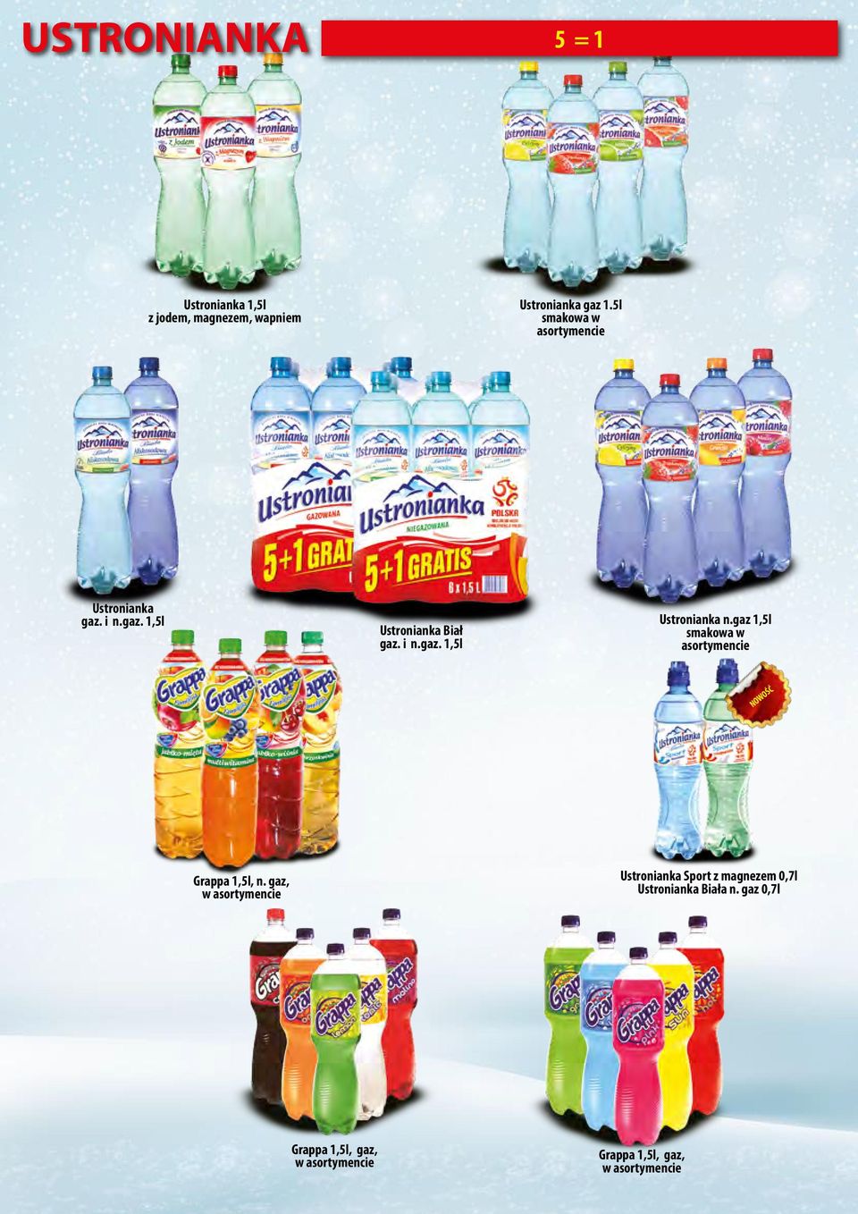 gaz 1,5l smakowa w asortymencie Grappa 1,5l, n.