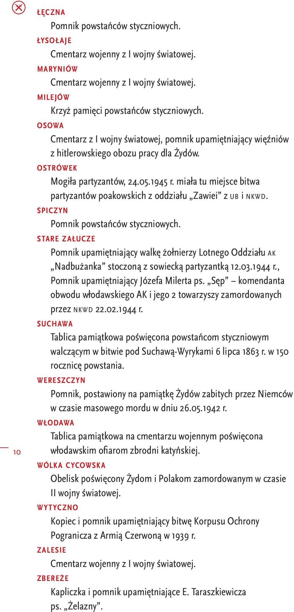 miała tu miejsce bitwa partyzantów poakowskich z oddziału Zawiei z ub i nkwd. spiczyn Pomnik powstańców styczniowych.