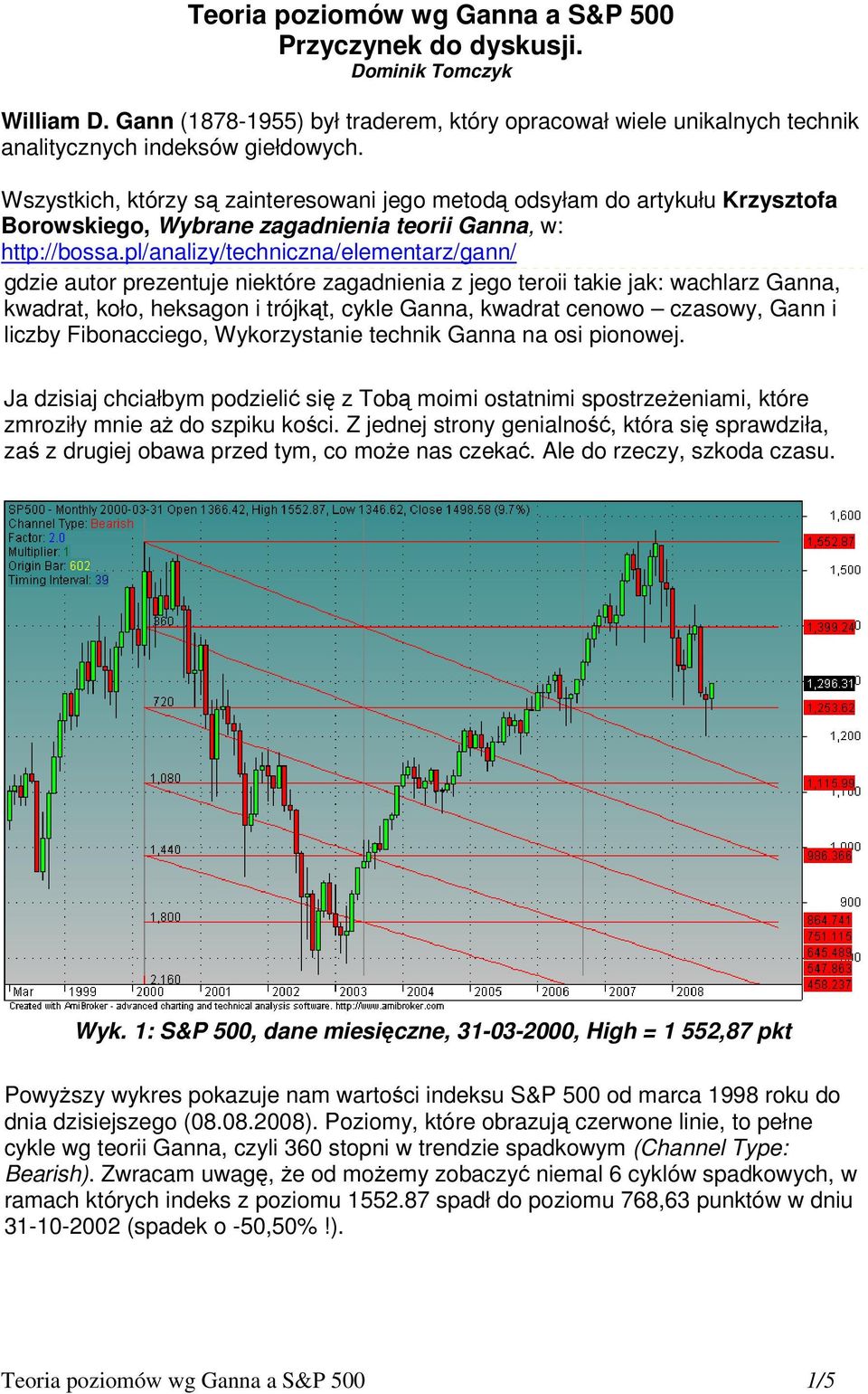 pl/analizy/techniczna/elementarz/gann/ gdzie autor prezentuje niektóre zagadnienia z jego teroii takie jak: wachlarz Ganna, kwadrat, koło, heksagon i trójkąt, cykle Ganna, kwadrat cenowo czasowy,