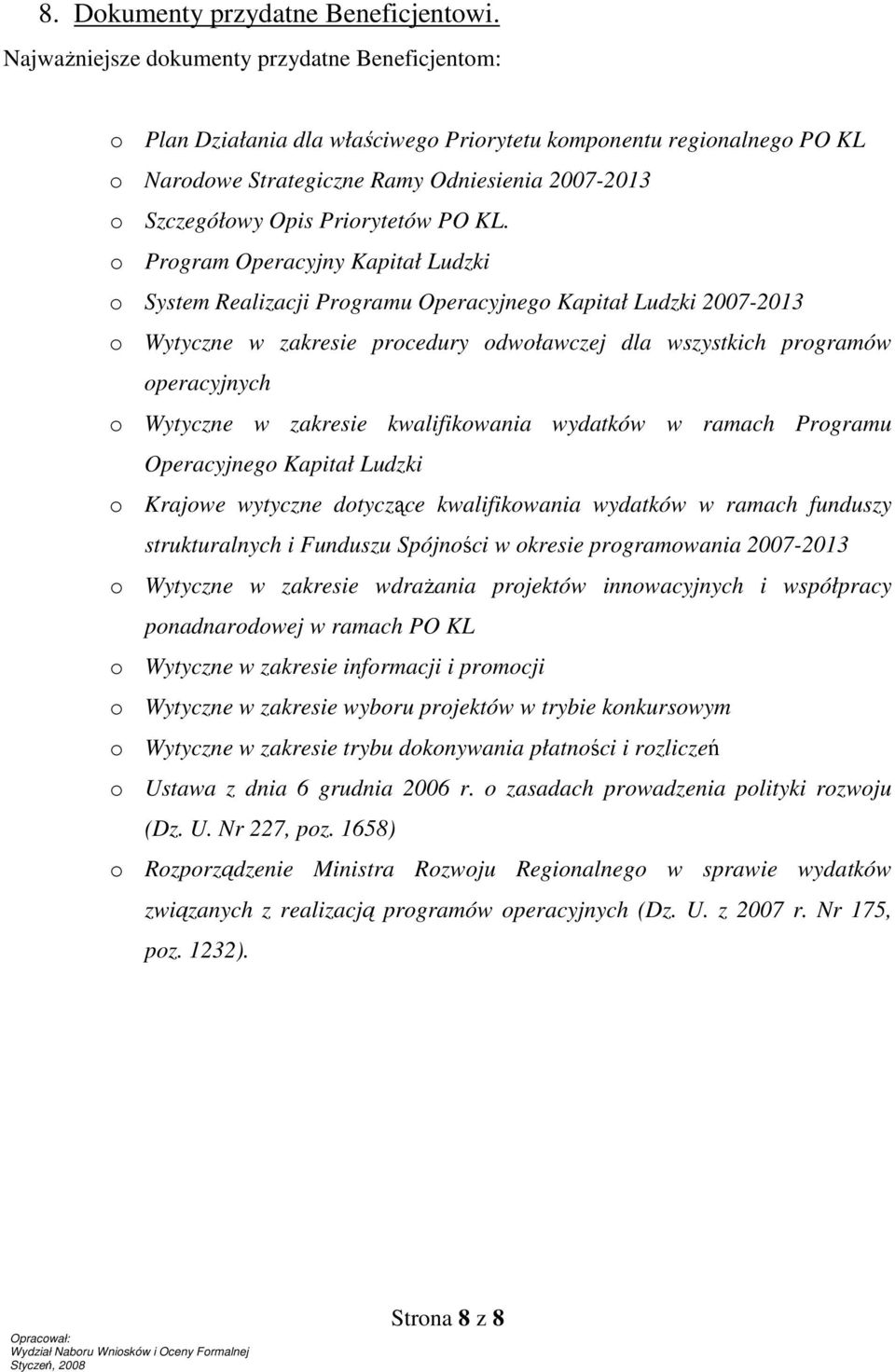 Priorytetów PO KL.