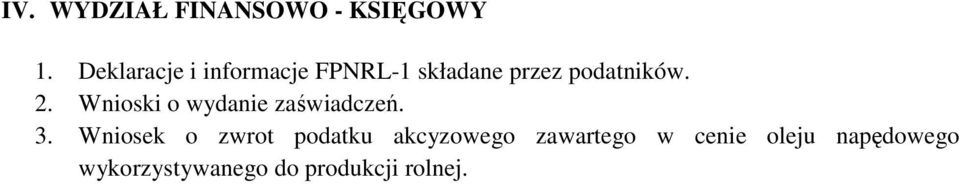 2. Wnioski o wydanie zaświadczeń. 3.