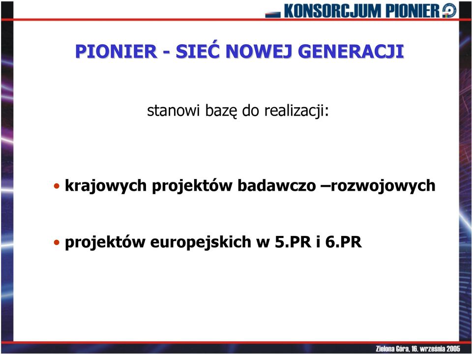 krajowych projektów badawczo