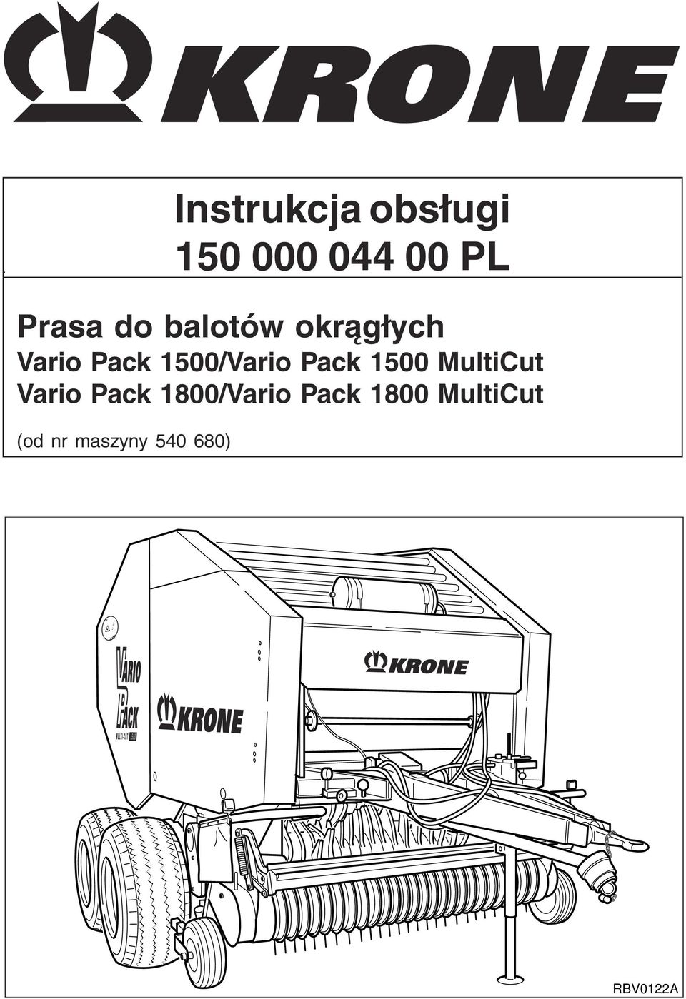 800/Vario Pack 800 MultiCut (od nr maszyny