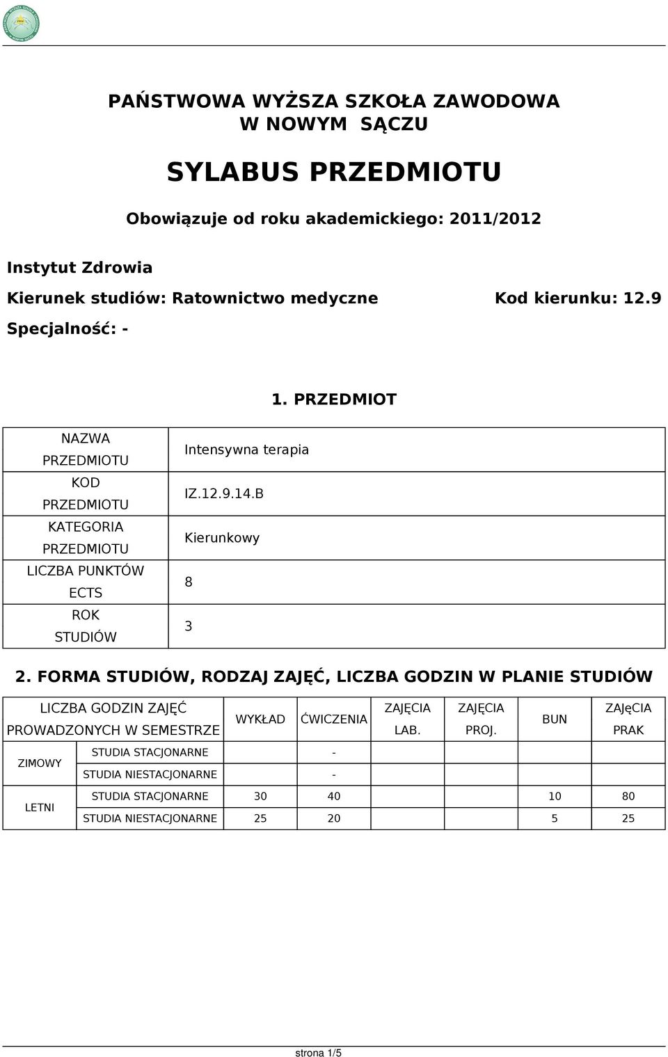 B Kierunkowy 8 3 2.