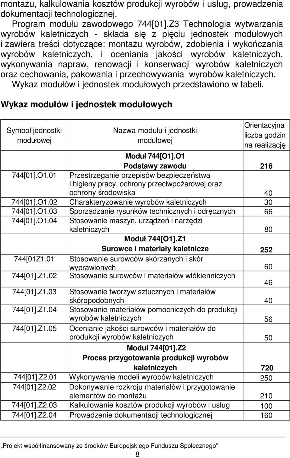 jakości wyrobów kaletniczych, wykonywania napraw, renowacji i konserwacji wyrobów kaletniczych oraz cechowania, pakowania i przechowywania wyrobów kaletniczych.