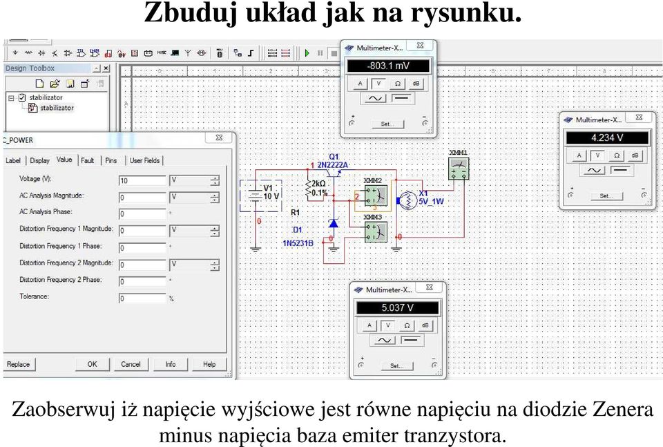 jest równe napięciu na diodzie