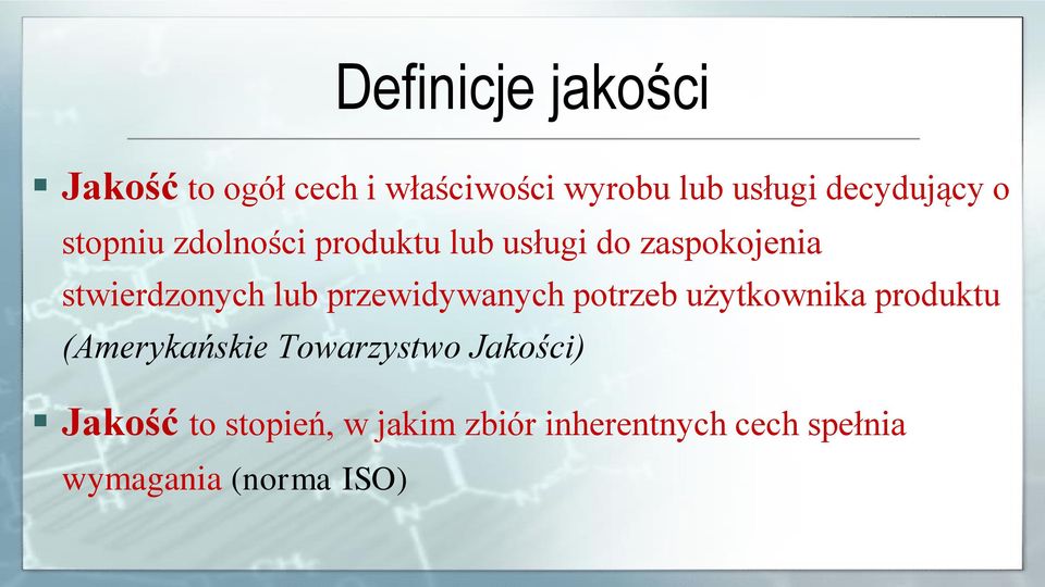 stwierdzonych lub przewidywanych potrzeb użytkownika produktu (Amerykańskie