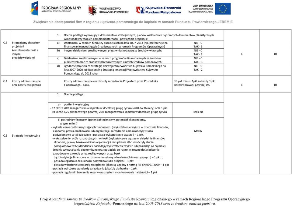 ramach funduszy europejskich na lata 2007-2013 (np.