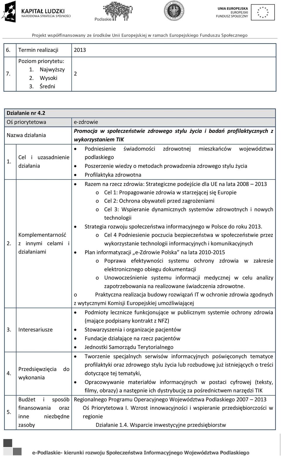 społeczeństwa informacyjnego w Polsce roku 2013.