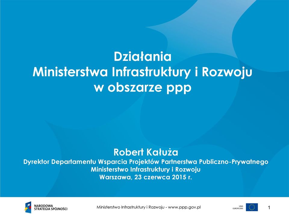Wsparcia Projektów Partnerstwa Publiczno-Prywatnego