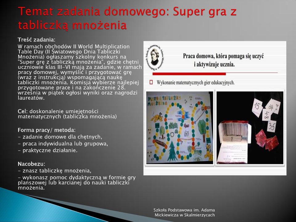 Komisja wybierze najlepiej przygotowane prace i na zakończenie 28. września w piątek ogłosi wyniki oraz nagrodzi laureatów.