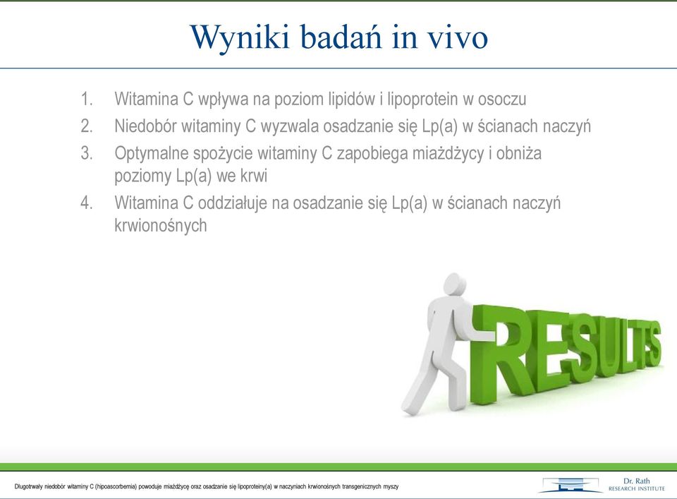 Niedobór witaminy C wyzwala osadzanie się Lp(a) w ścianach naczyń 3.
