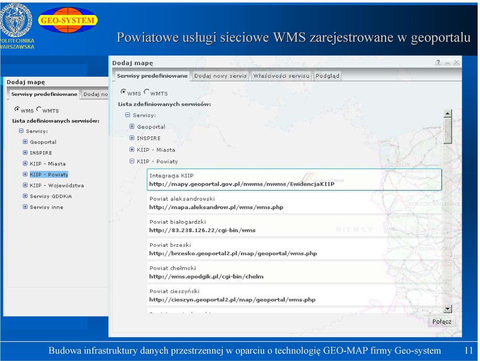 infrastruktury danych przestrzennej w