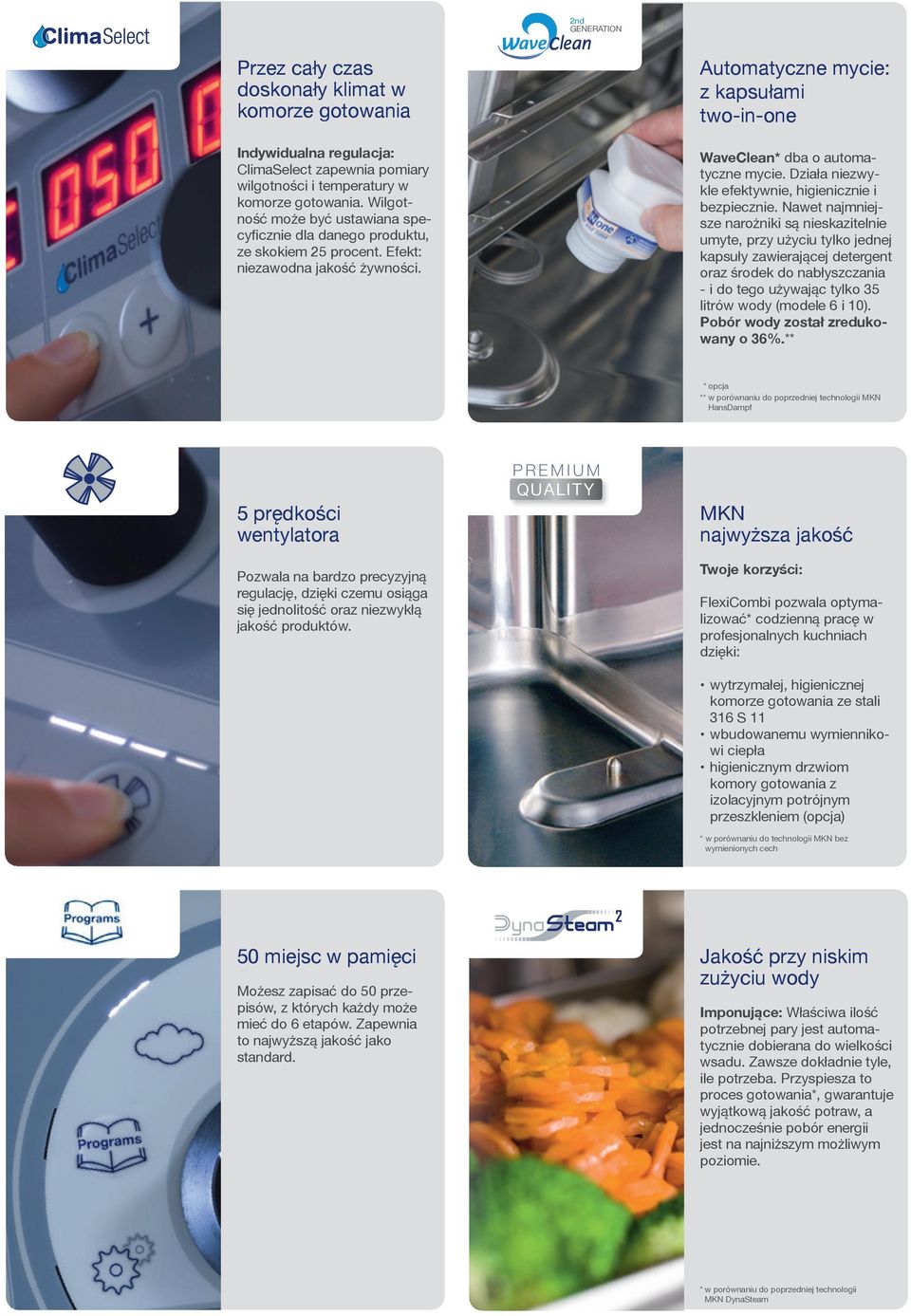 Automatyczne mycie: z kapsułami two-in-one WaveClean* dba o automatyczne mycie. Działa niezwykle efektywnie, higienicznie i bezpiecznie.