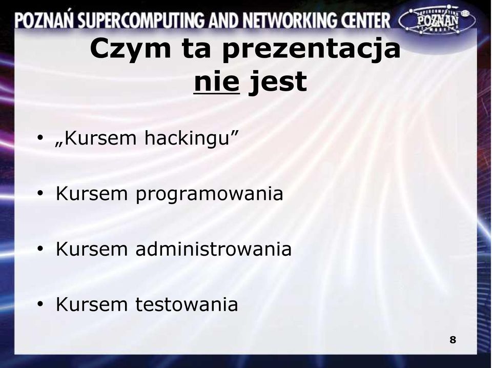 Kursem programowania