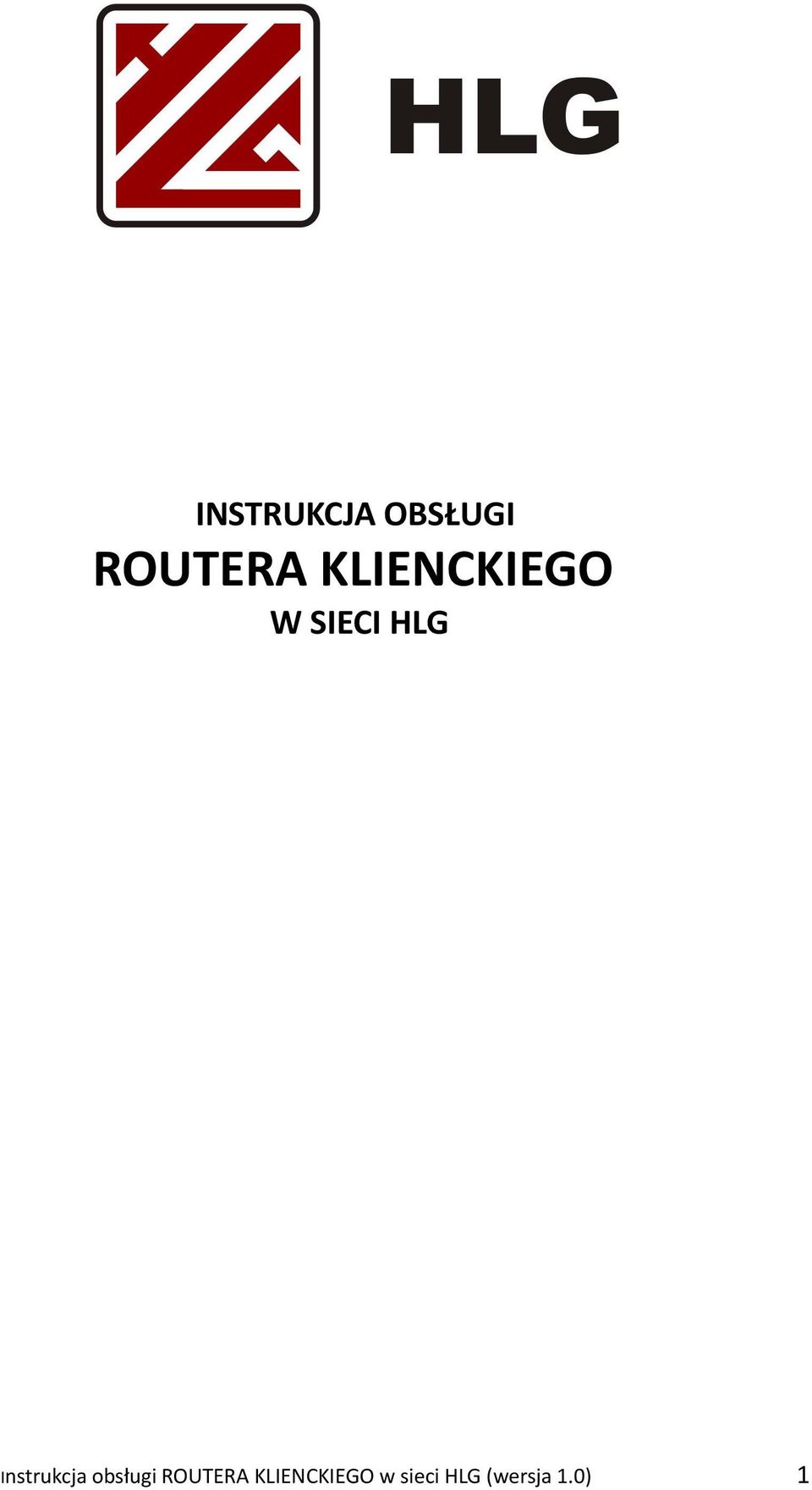 Instrukcja obsługi ROUTERA