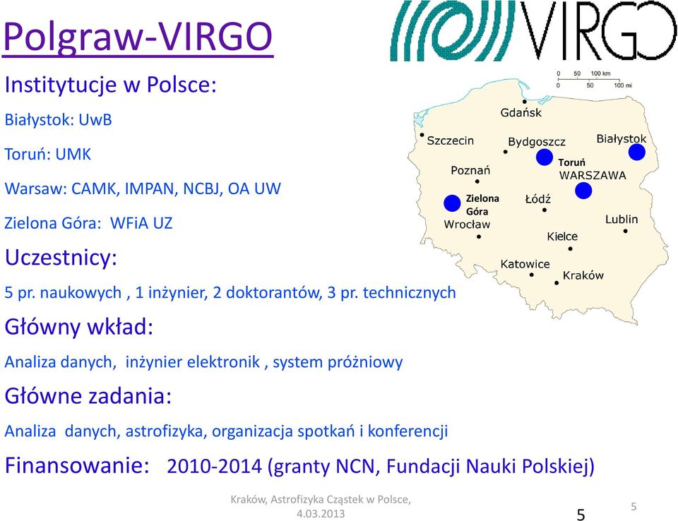 technicznych Główny wkład: Analiza danych, inżynier elektronik, system próżniowy Główne zadania: Analiza